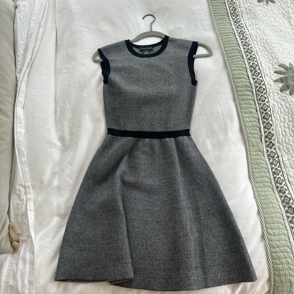Club Monaco Gray and Black Mini Dress